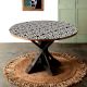 Black & White Leaf Patterned Table Top